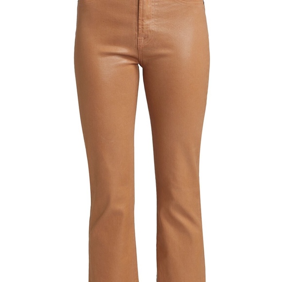 7 SEVEN FOR ALL MANKIND HIGH WAIST SLIM KICK FLARE JEAN COATED PENNY SIZE 30 - Picture 3 of 8